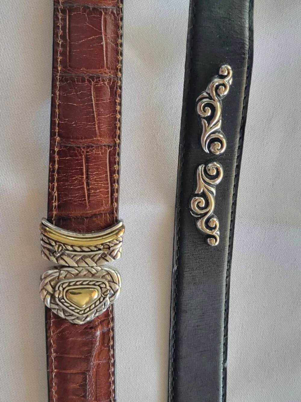 Chrome Hearts Talon Belt & Brighton Marcus Reversible Belt (set of 2)